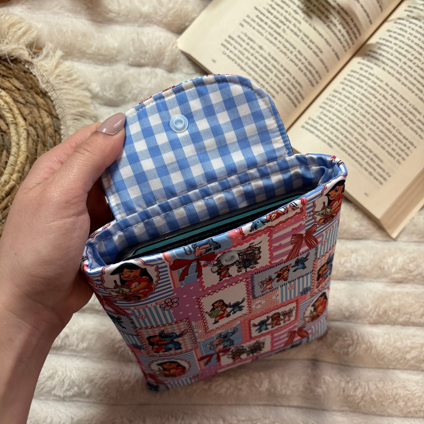 Funda kindle/kobo libra colour Lilo, Stitch y Angel