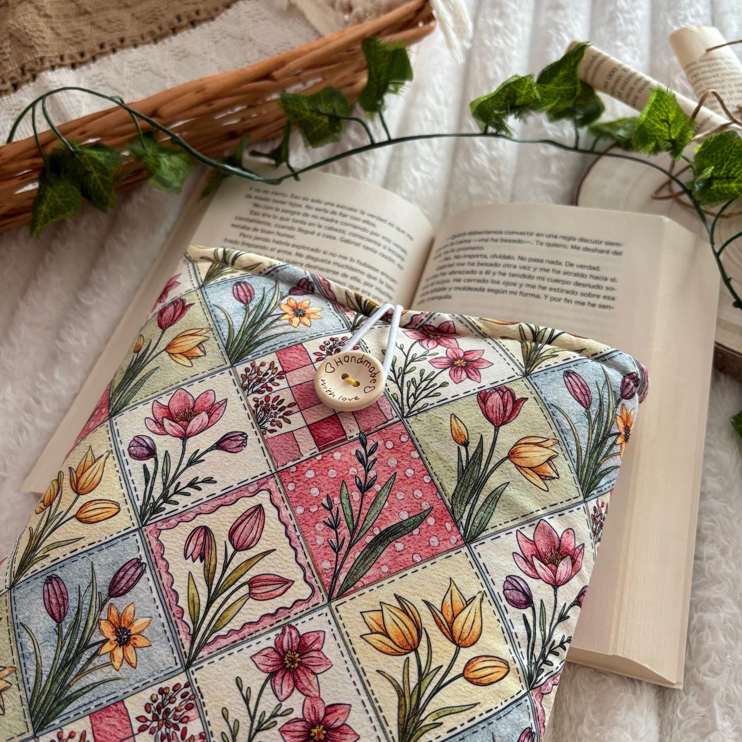 Funda literaria jardín encantado