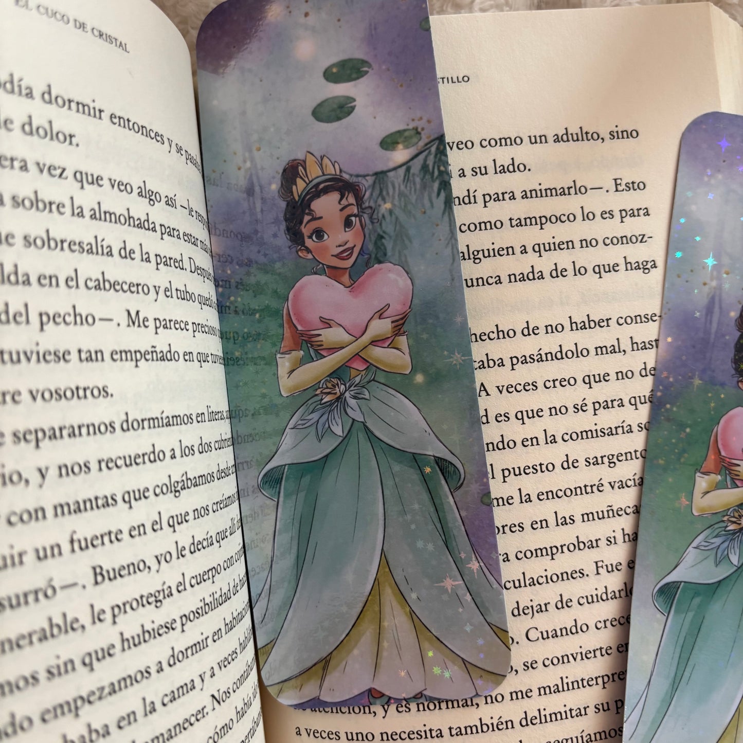 Marcapáginas princesa Tiana holográfico