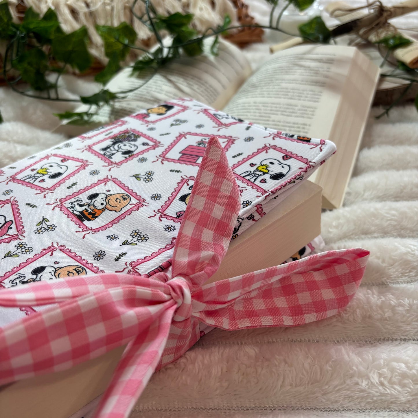 Funda de solapas cuadros de Snoopy