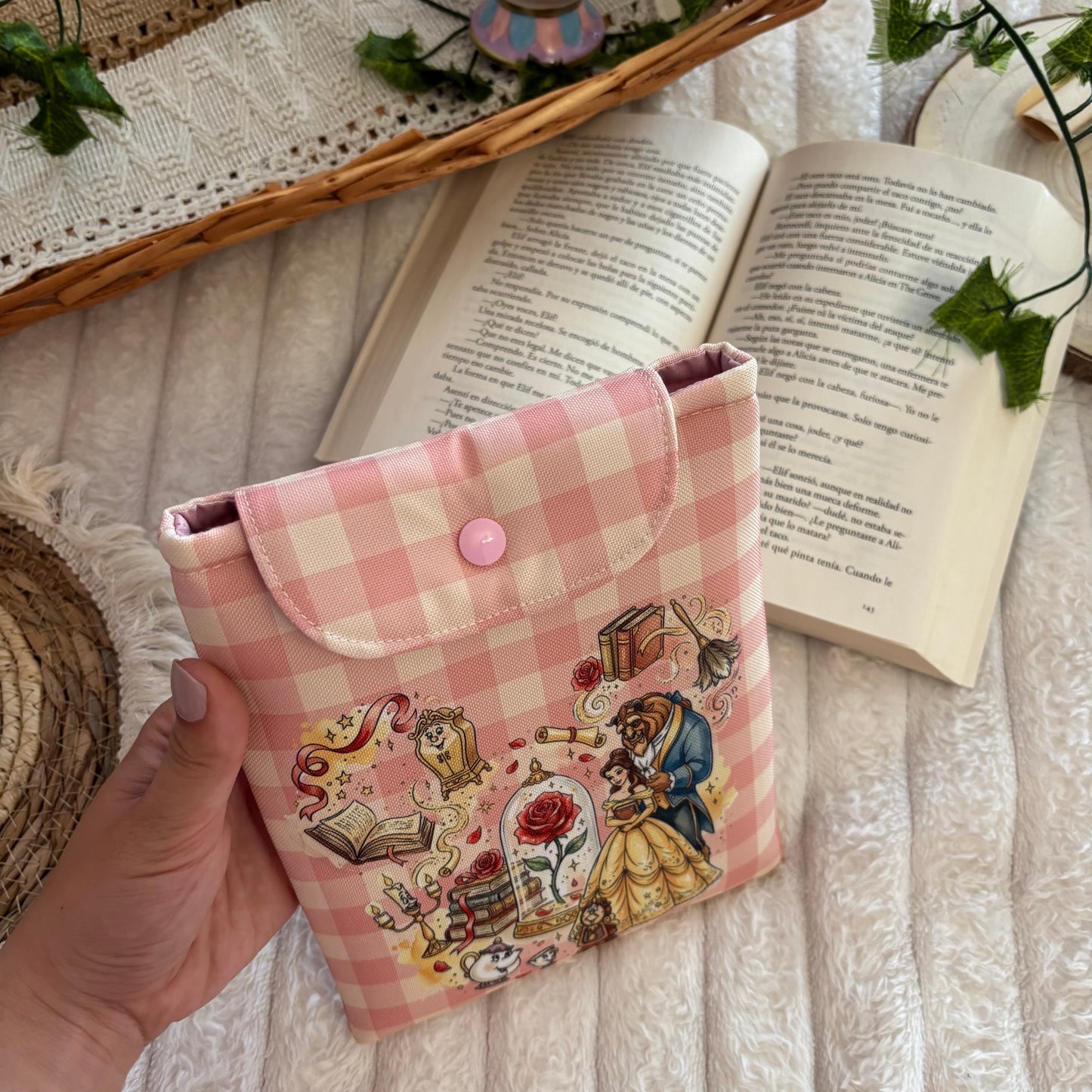 Funda kindle/kobo érase una vez Bella y Bestia impermeable