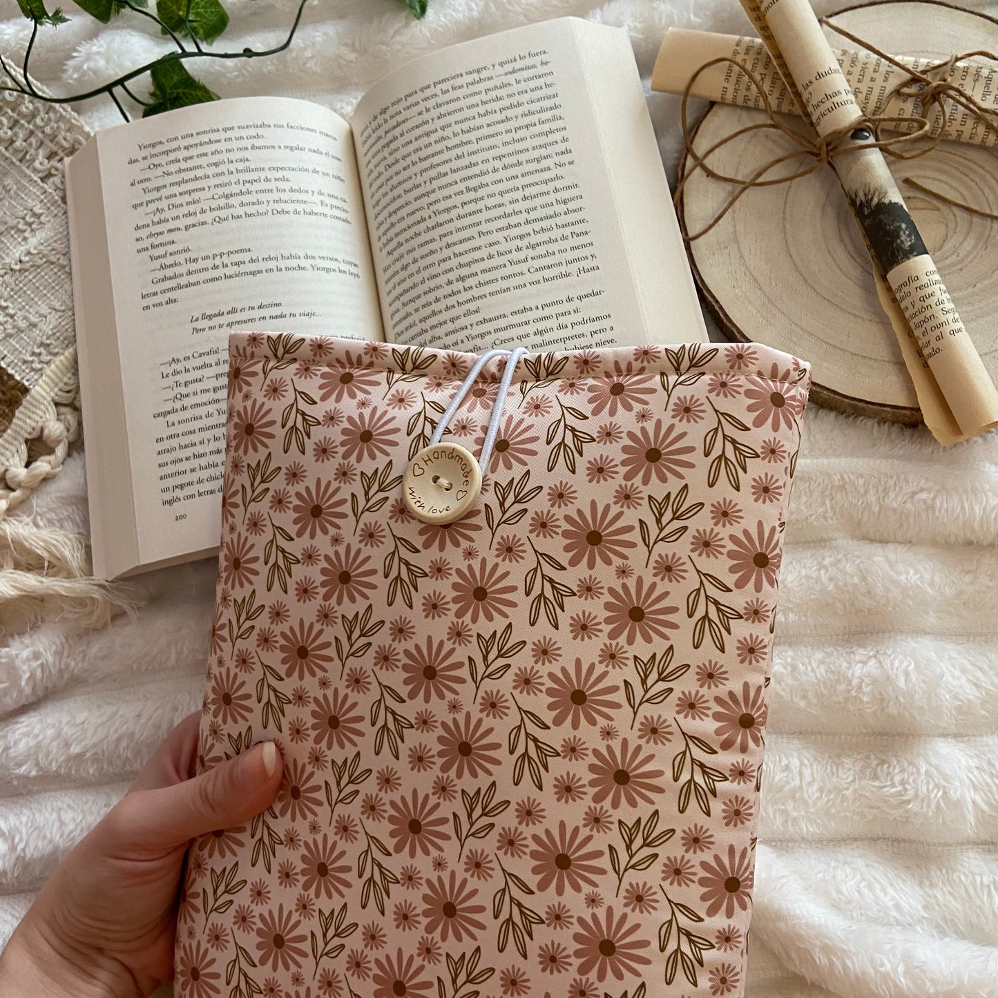 Funda literaria daisy flowers