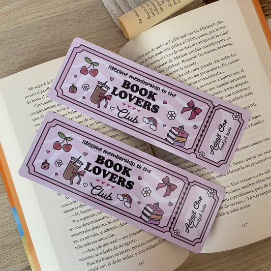 Marcapáginas Book lovers club