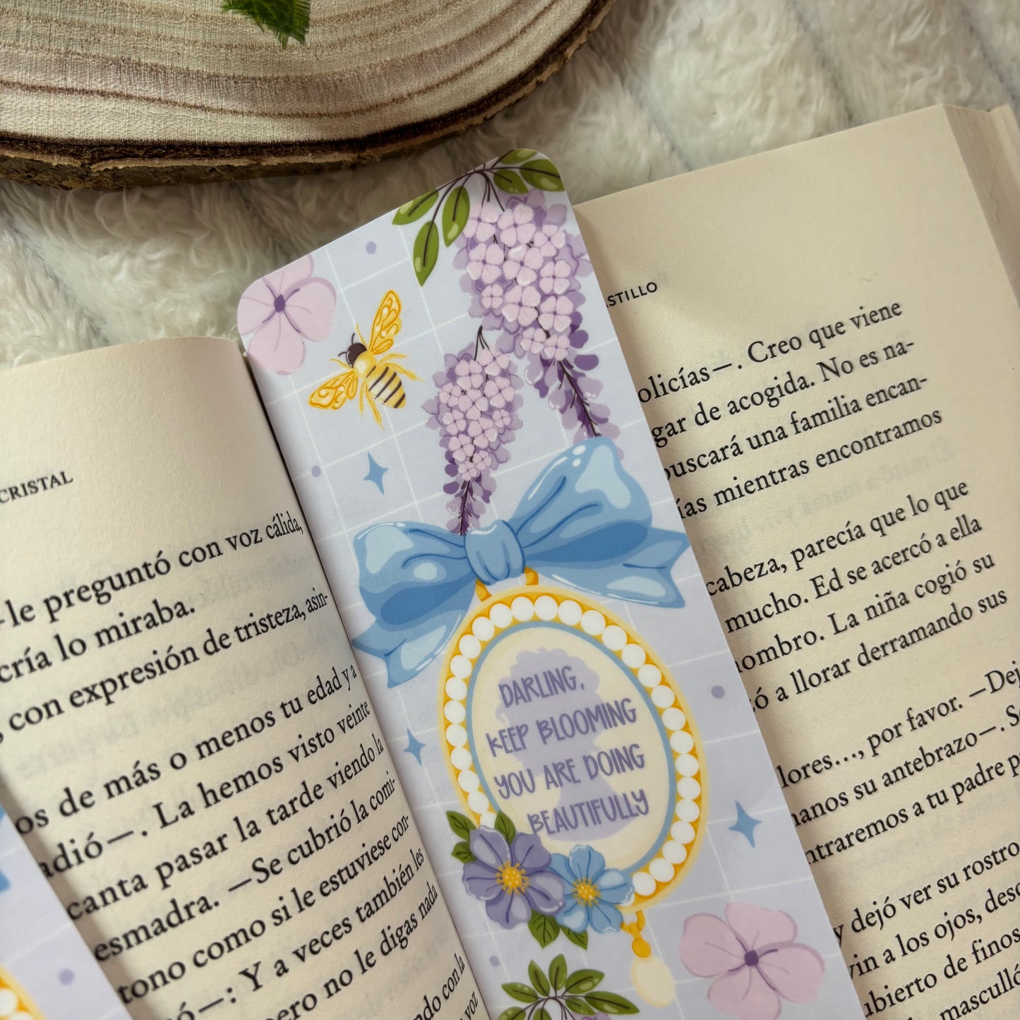 Marcapáginas Darling, keep blooming you are doing beautifully