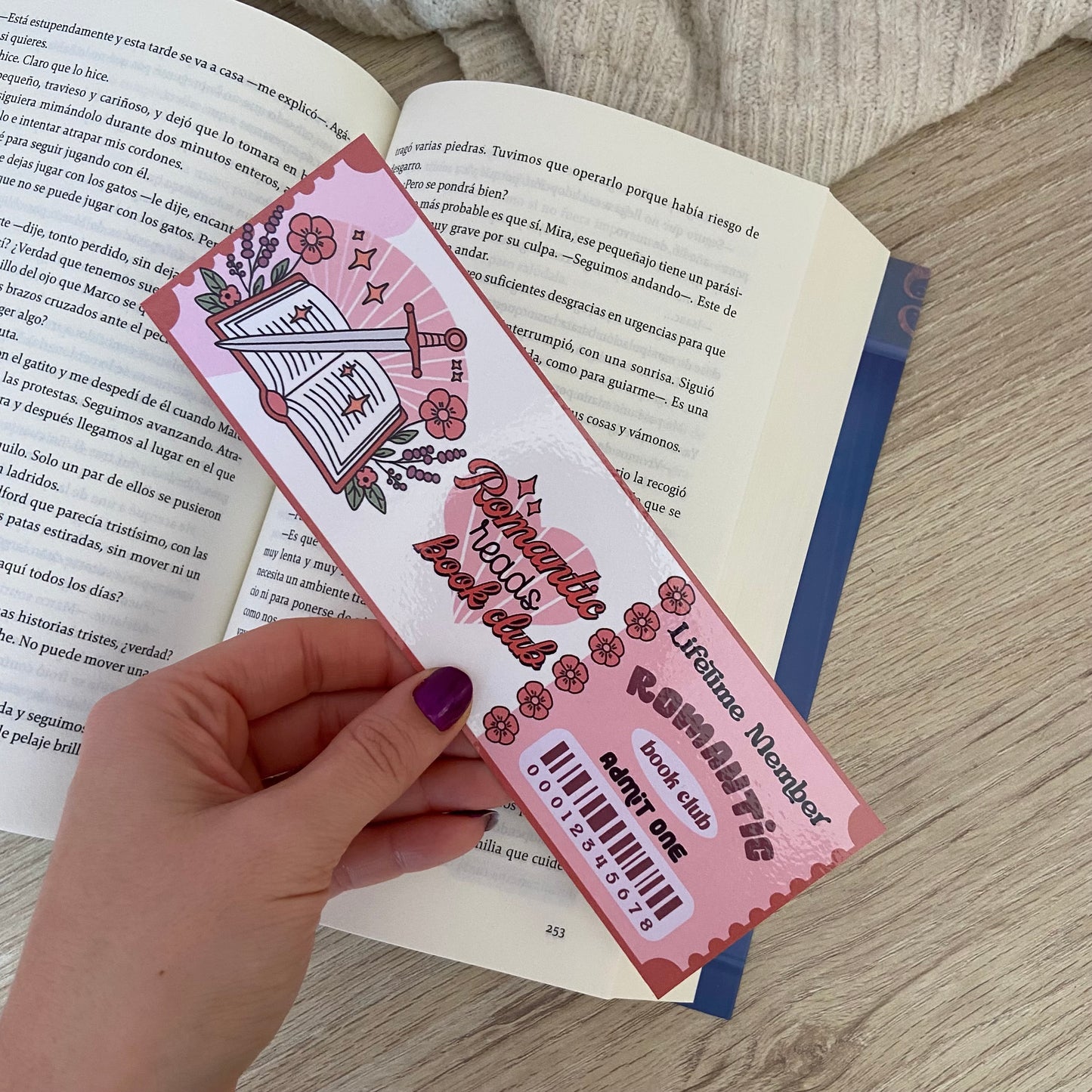 Marcapáginas Romantic reads bookclub
