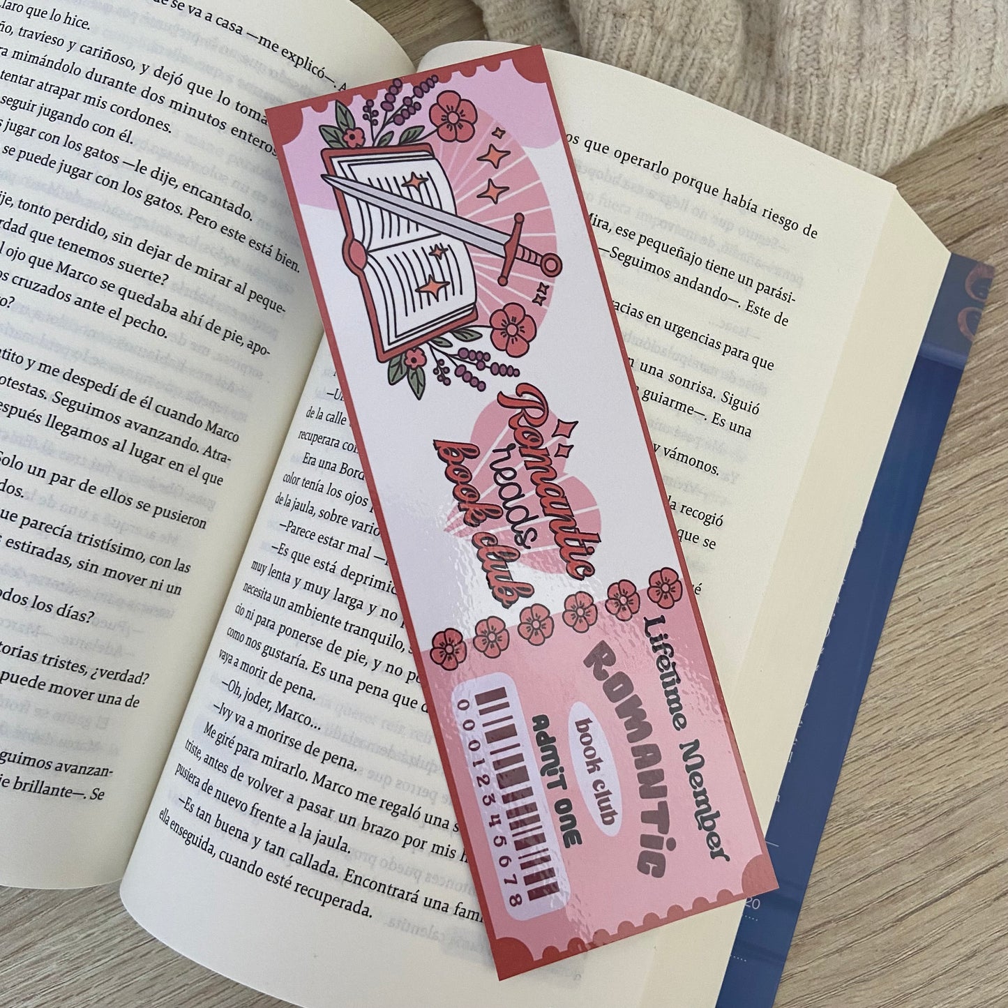 Marcapáginas Romantic reads bookclub