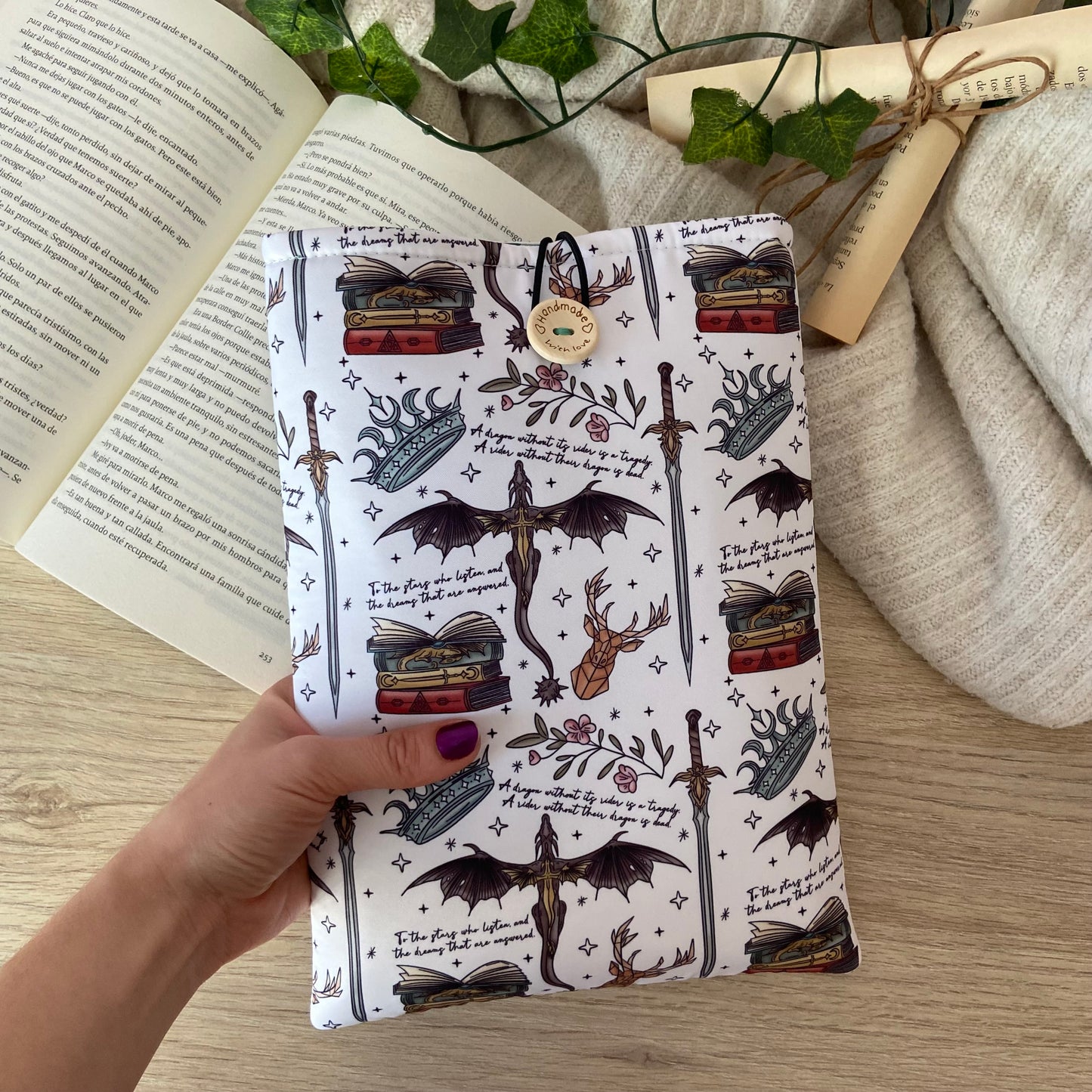 Funda literaria Fourth wing + Velaris