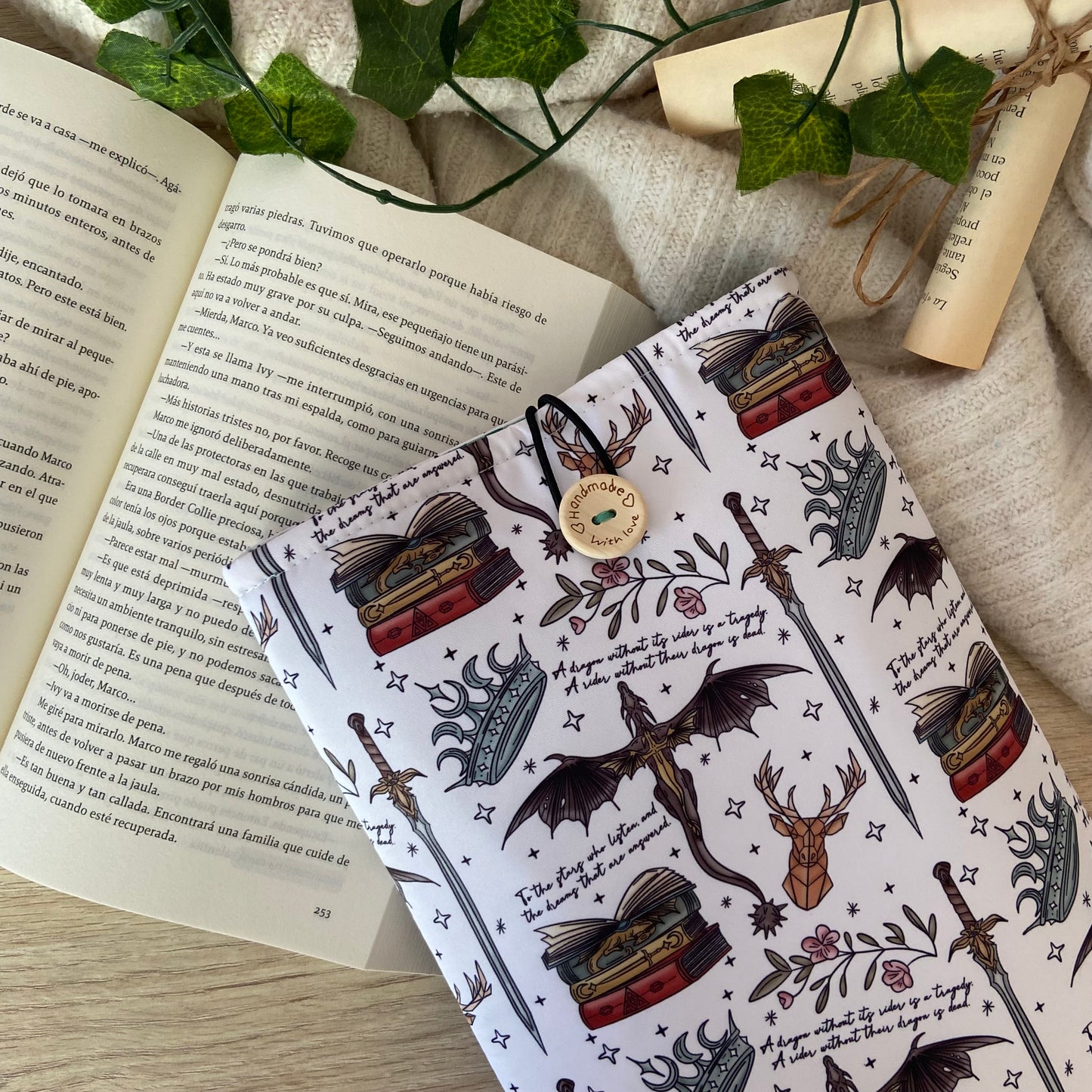 Funda literaria Fourth wing + Velaris
