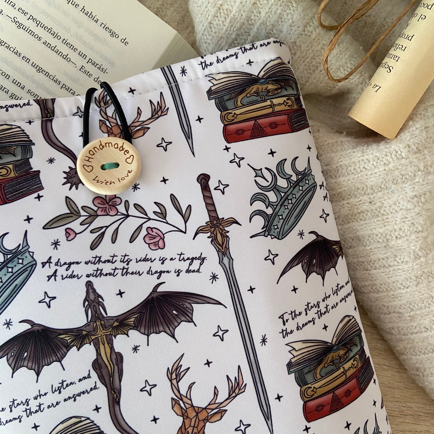 Funda literaria Fourth wing + Velaris
