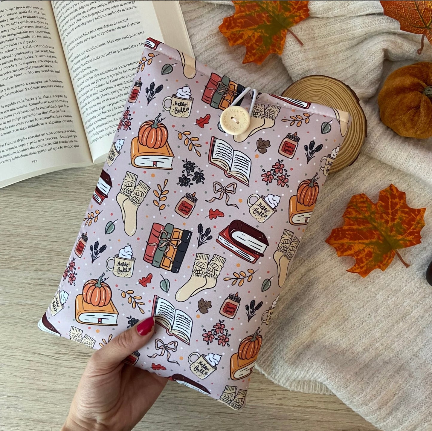 Funda literaria hello fall