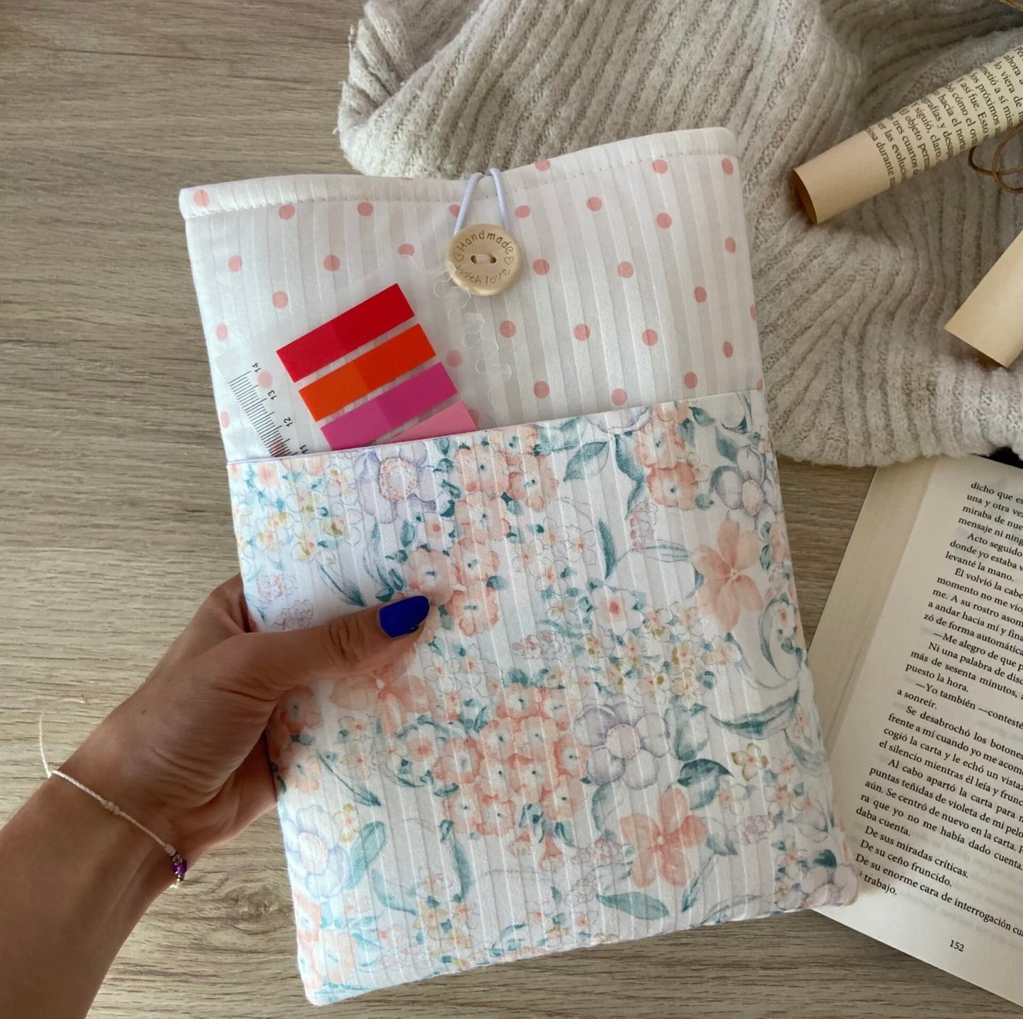 Funda literaria Jane con bolsillo