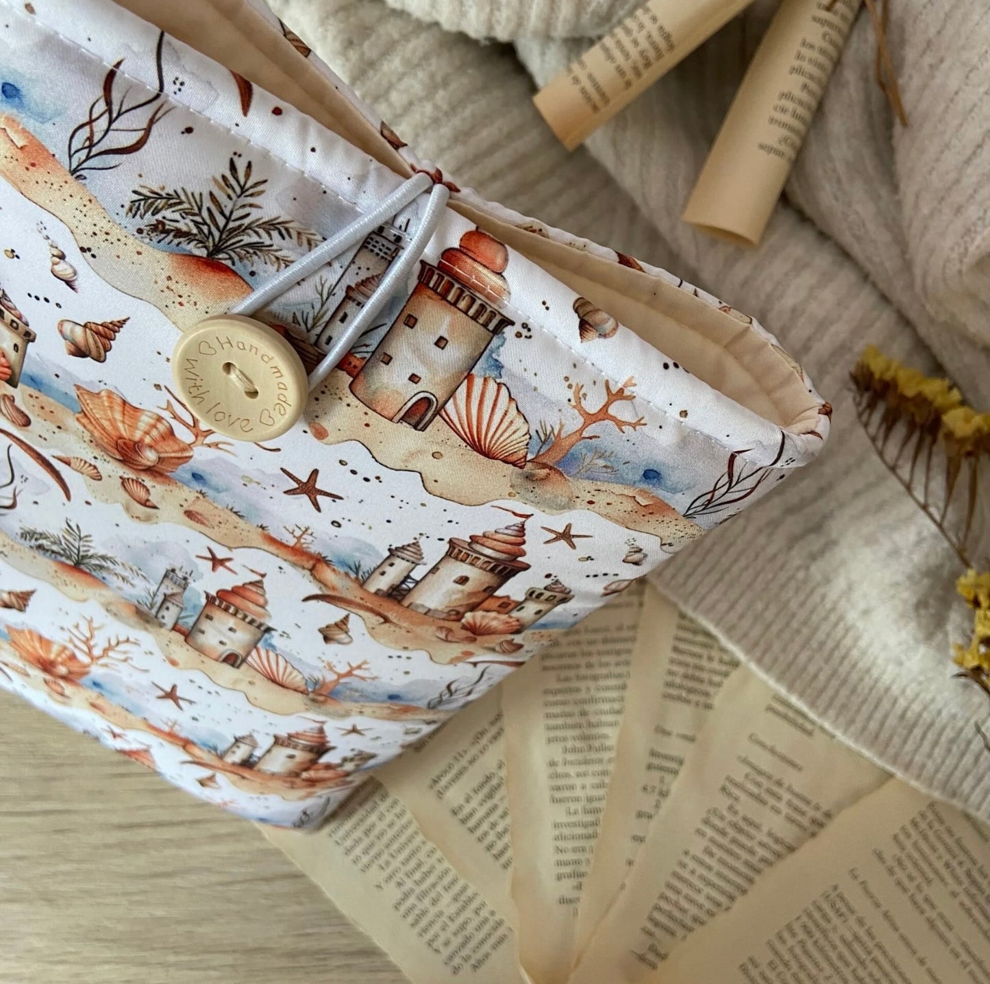 Funda literaria castillos de arena