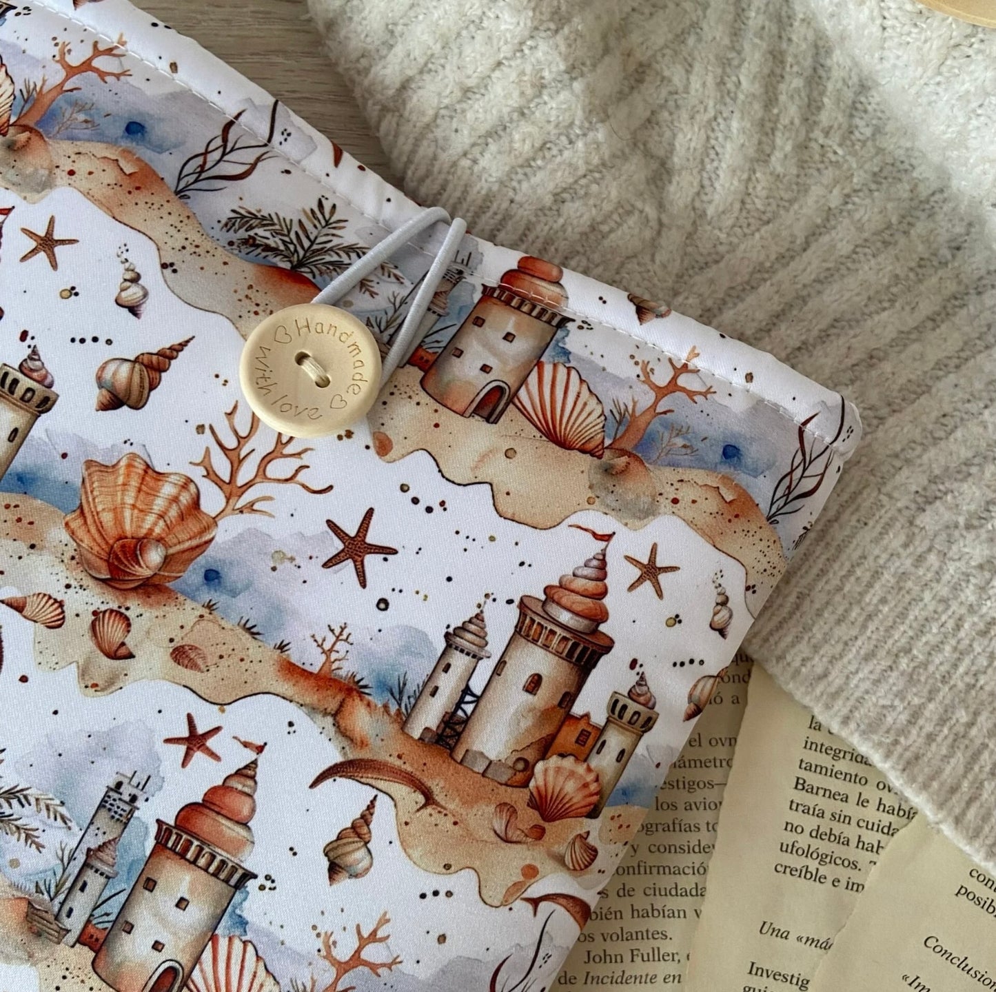 Funda literaria castillos de arena