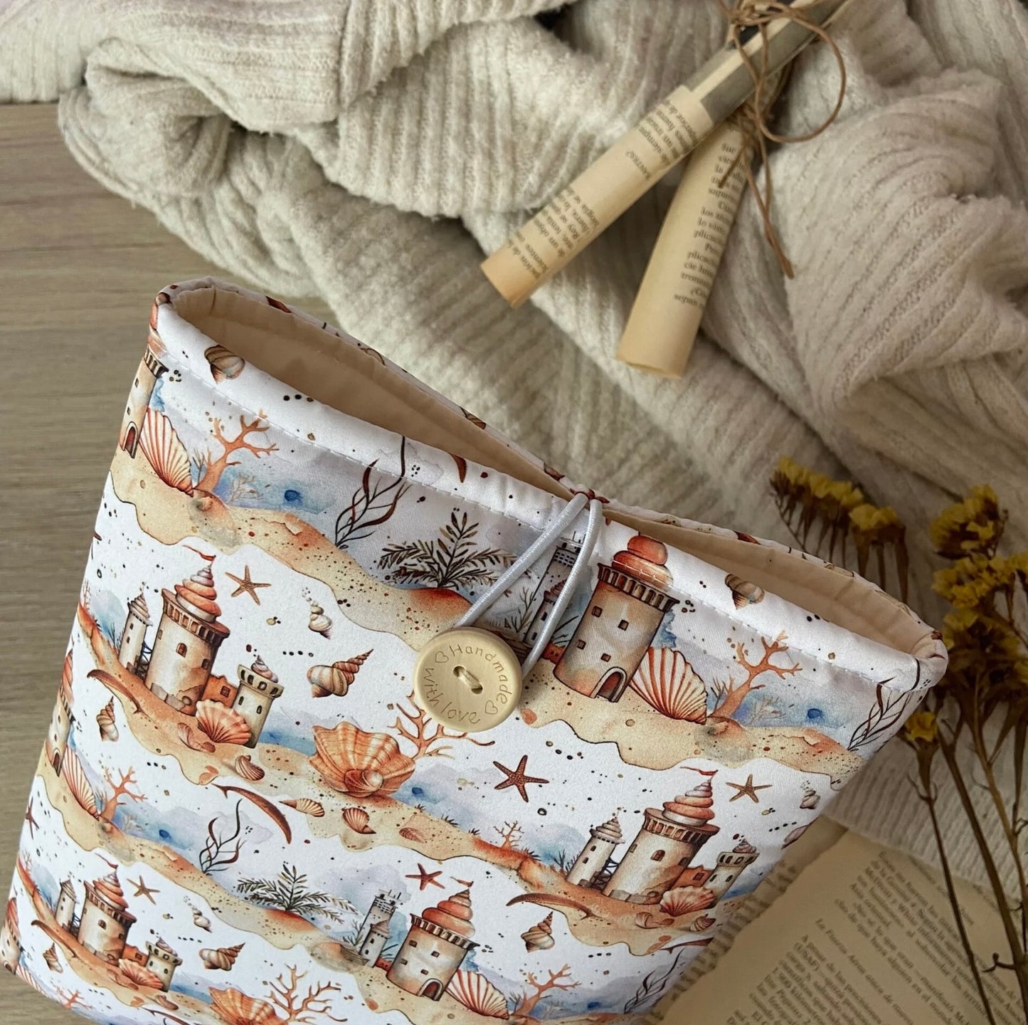 Funda literaria castillos de arena