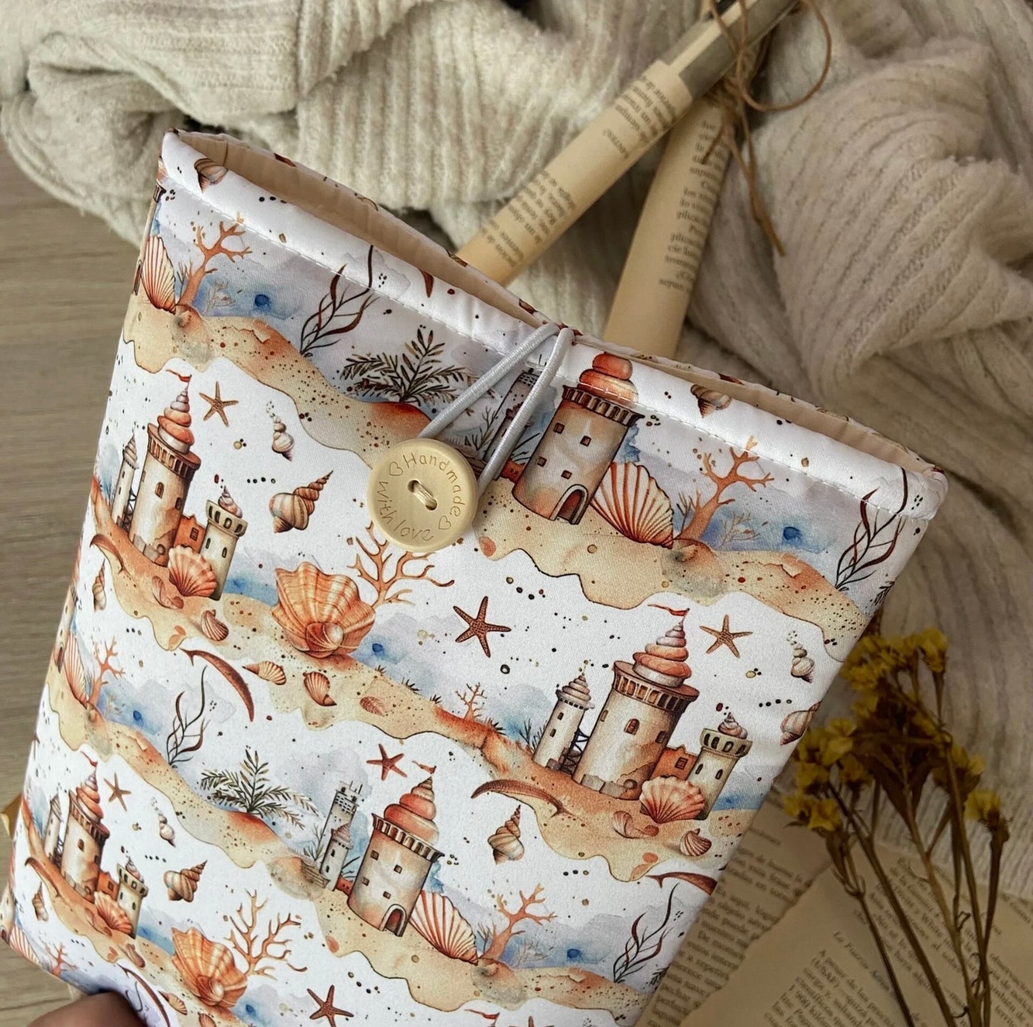 Funda literaria castillos de arena