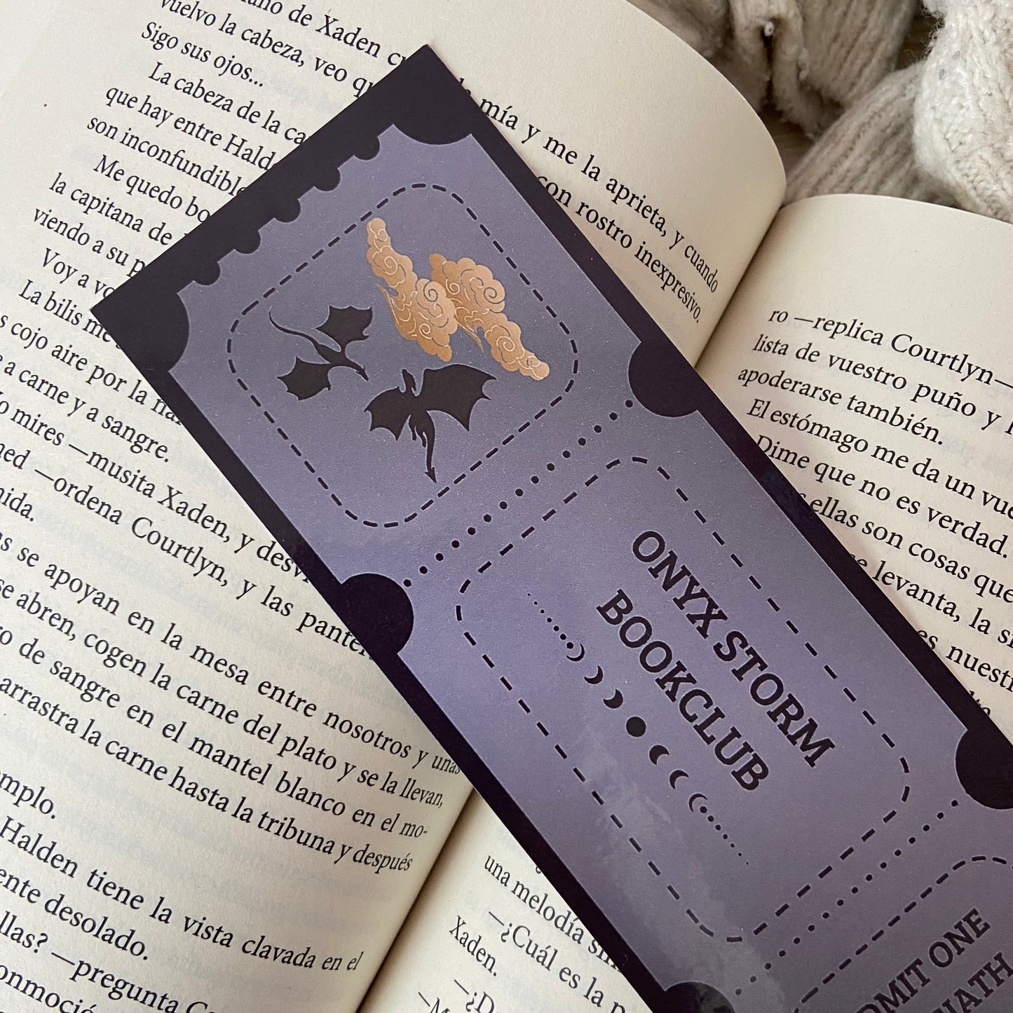 Marcapáginas Onyx Storm bookclub