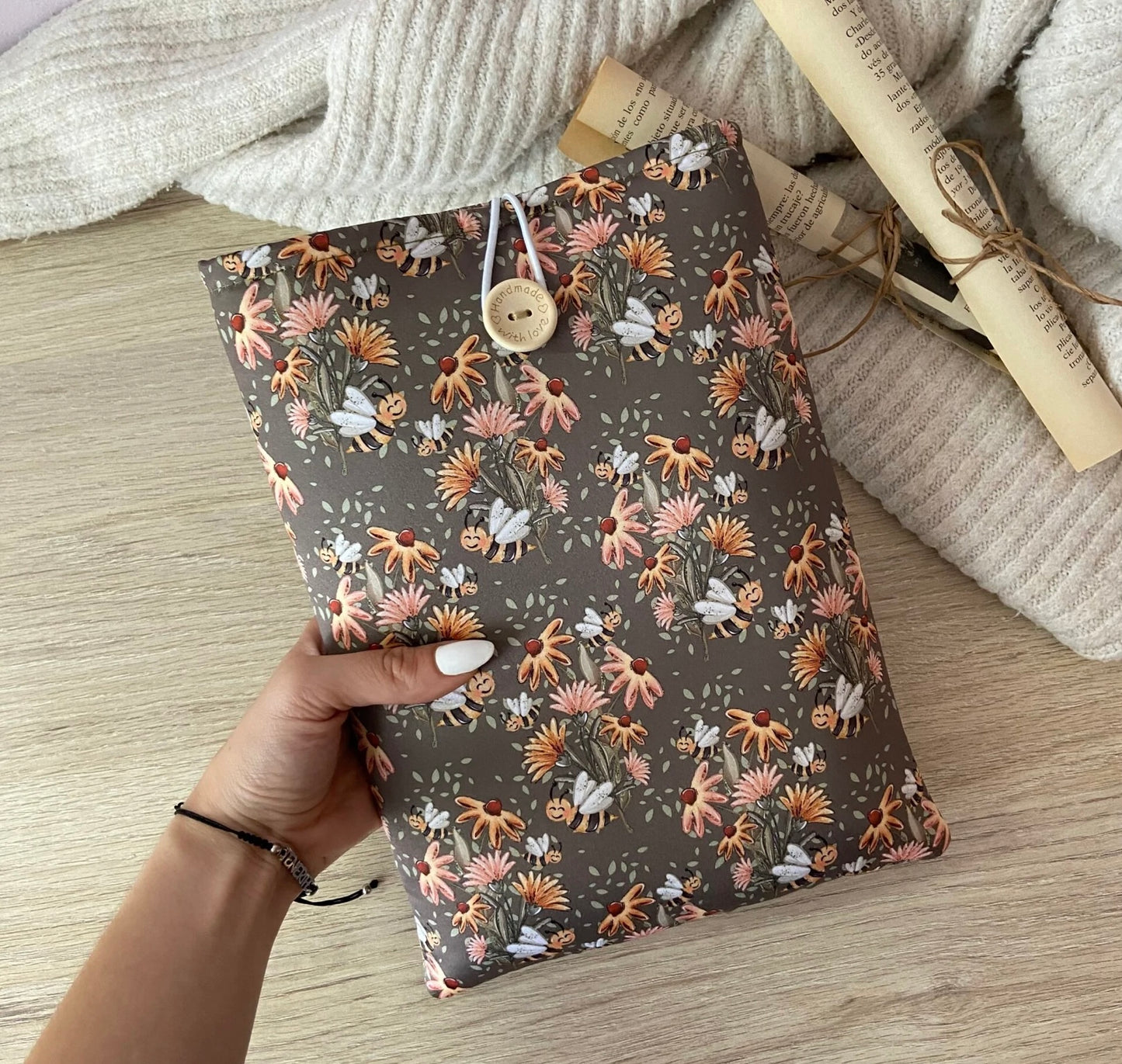 Funda literaria happy bees