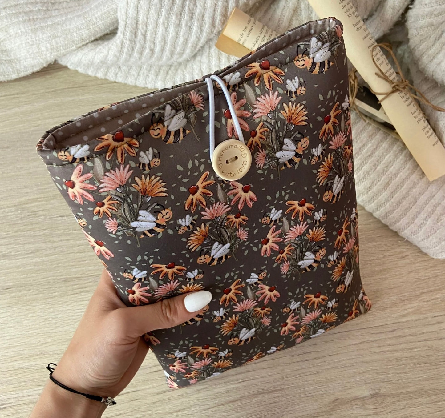 Funda literaria happy bees