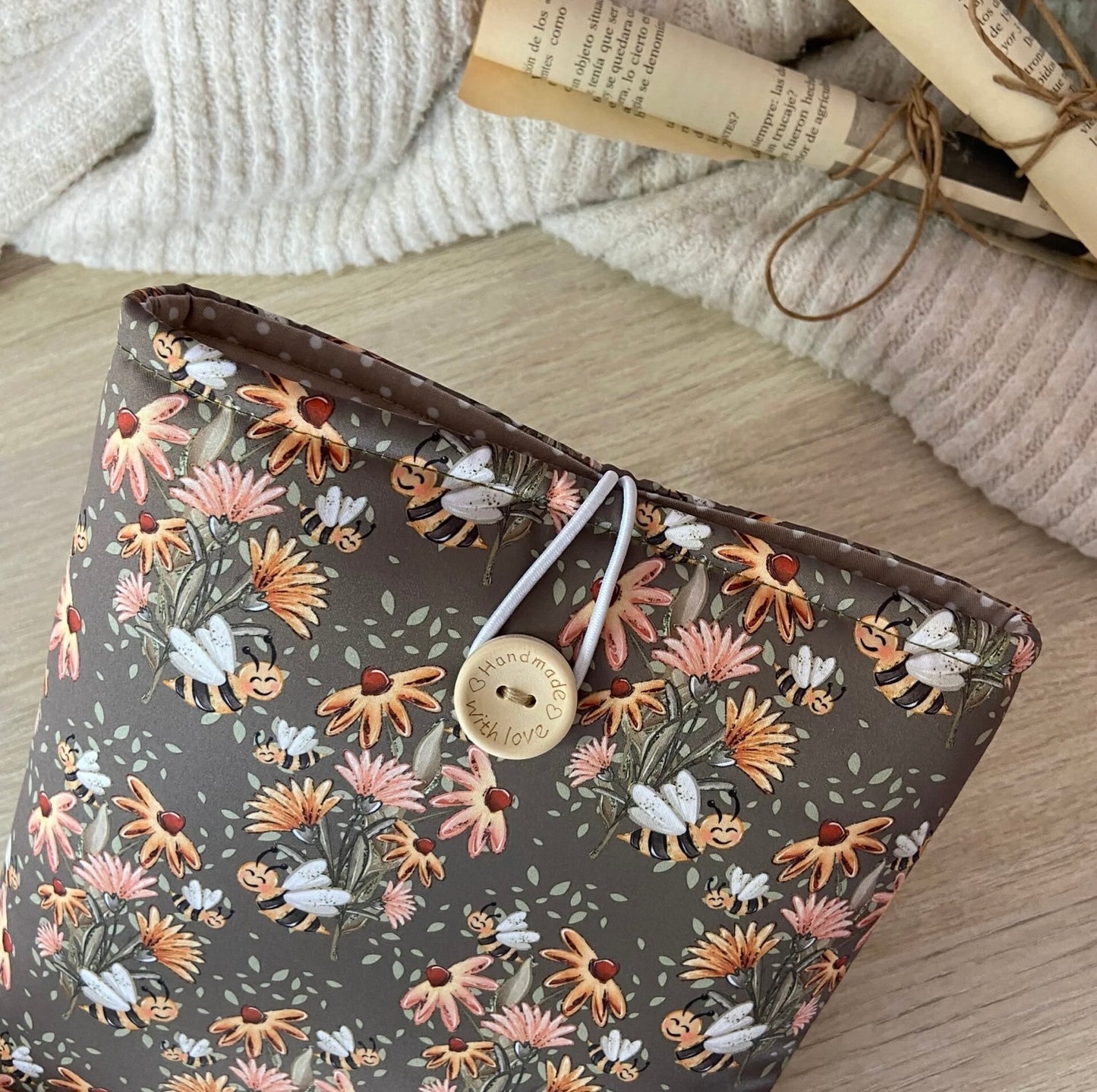 Funda literaria happy bees