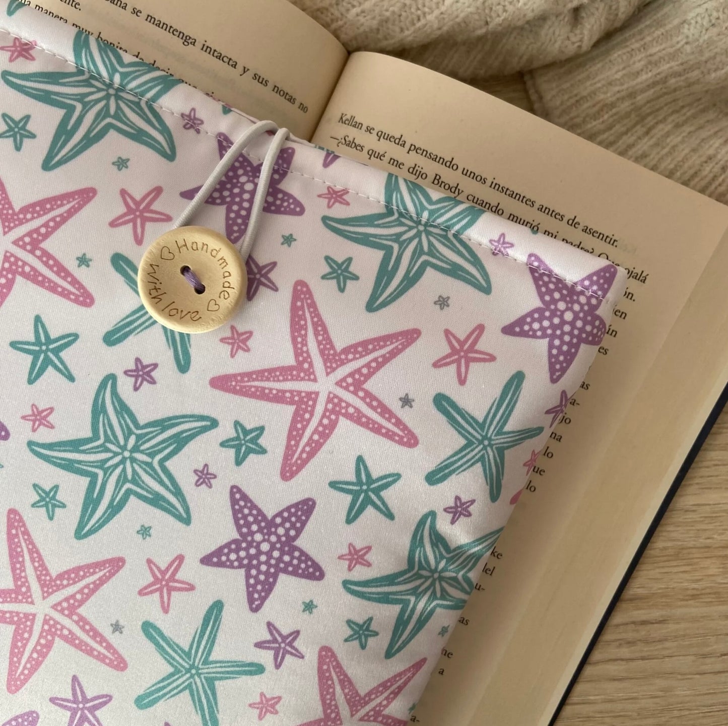 Funda literaria estrellas de mar