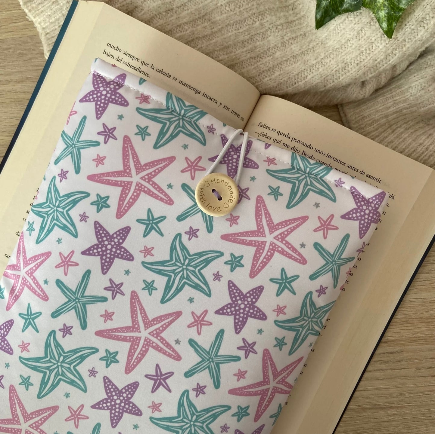 Funda literaria estrellas de mar