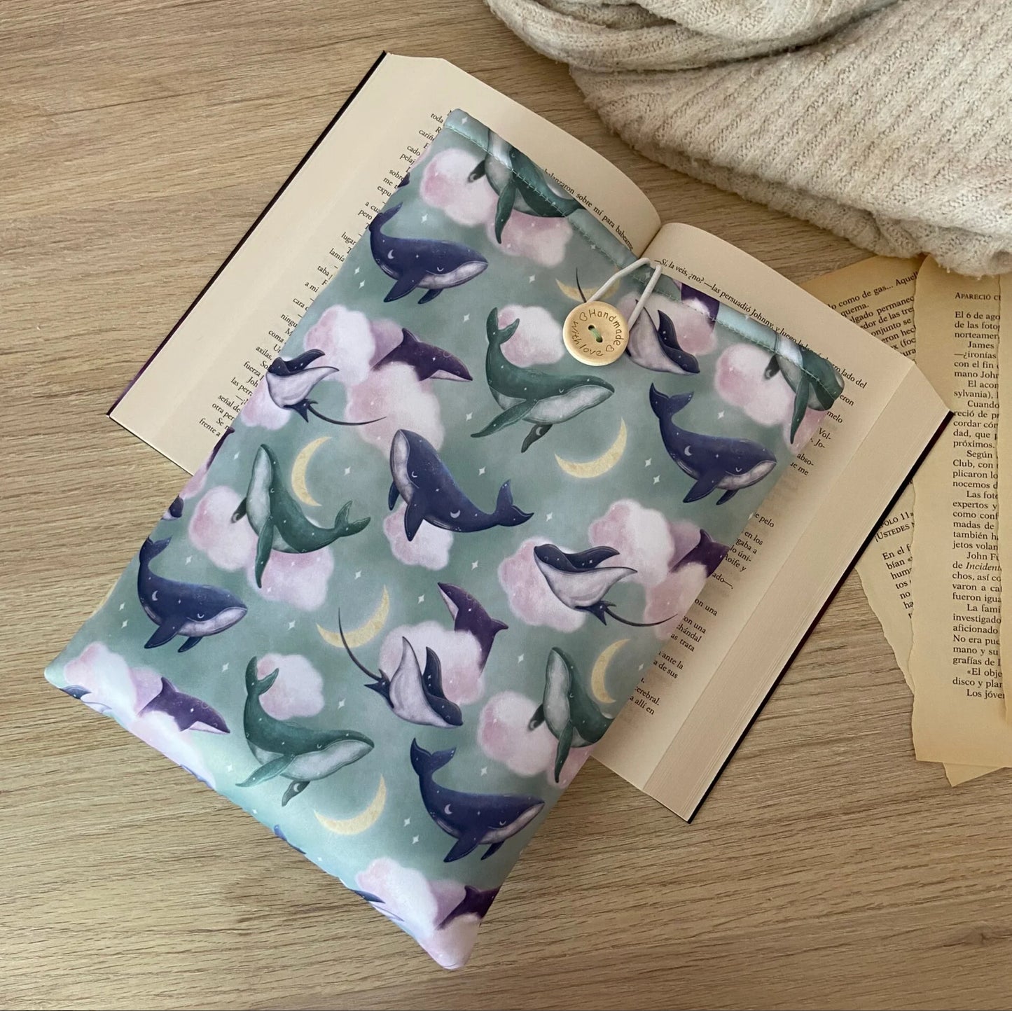 Funda literaria ballenas