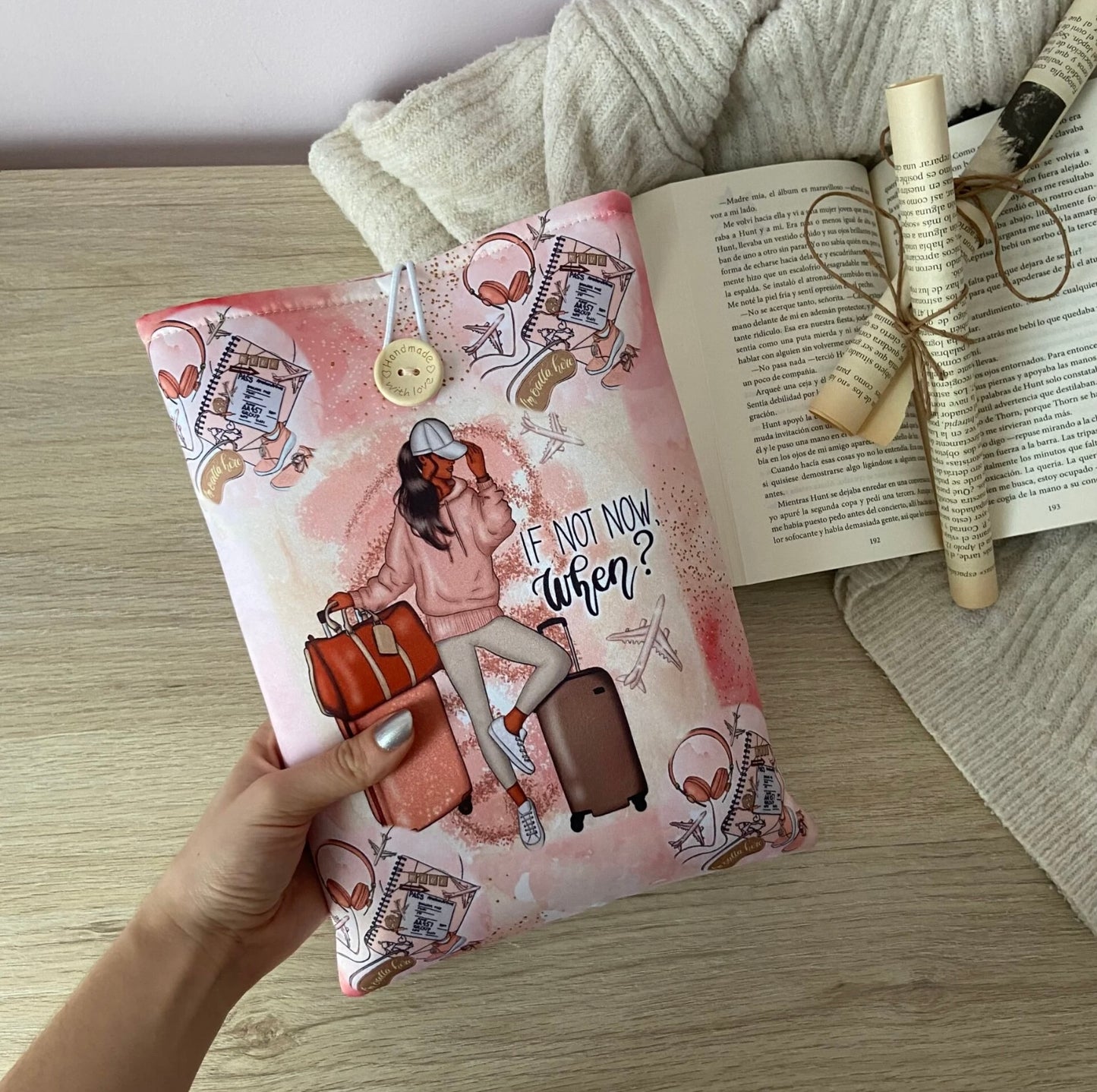 Funda literaria let’s travel