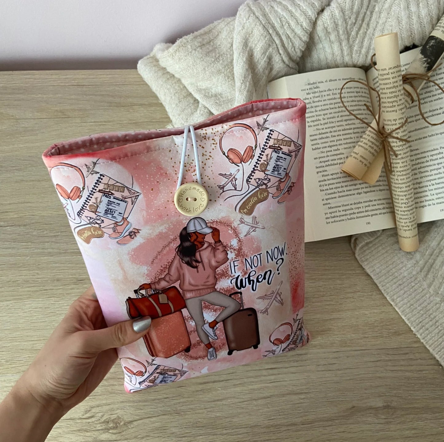 Funda literaria let’s travel