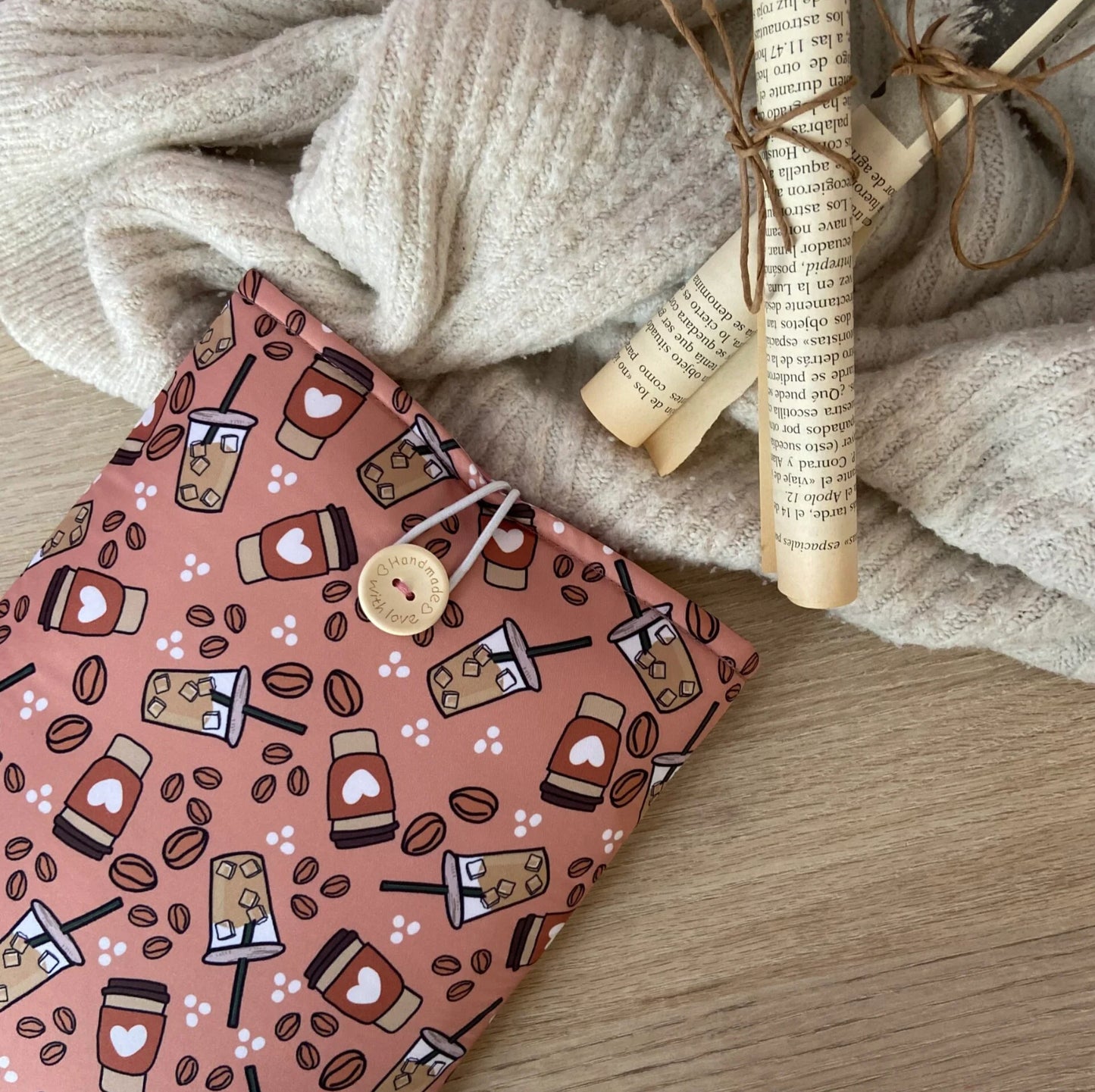 Funda literaria los cafés