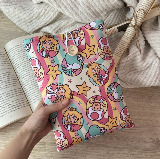 Funda literaria Peach y Yoshi