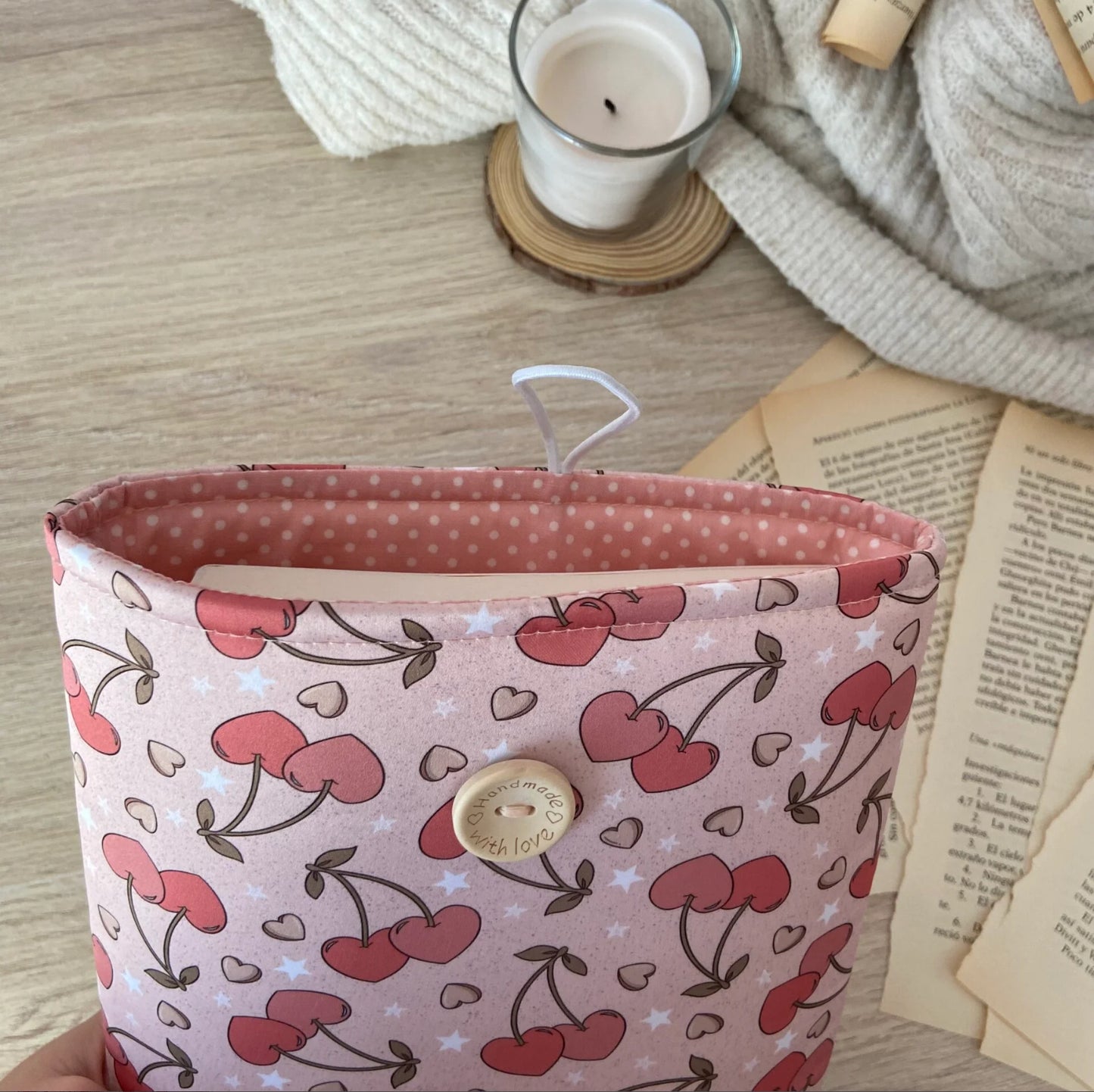Funda literaria cerezas