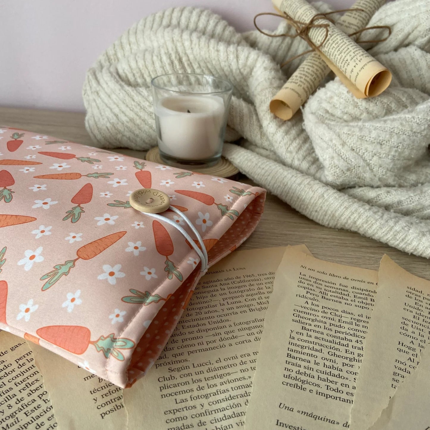 Funda literaria zanahorias