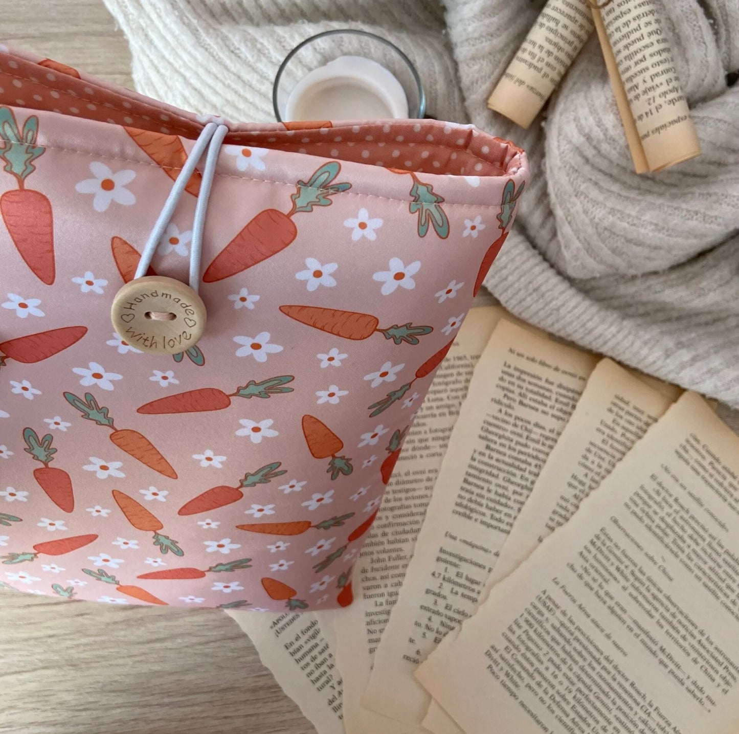 Funda literaria zanahorias