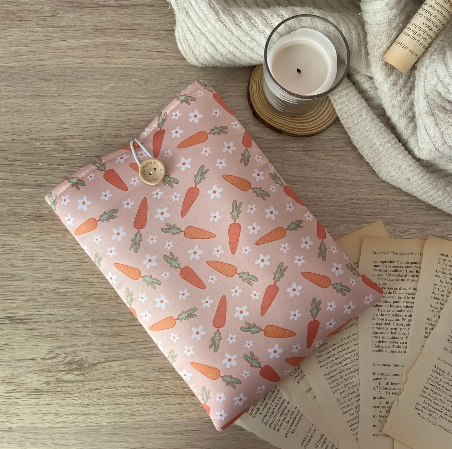 Funda literaria zanahorias