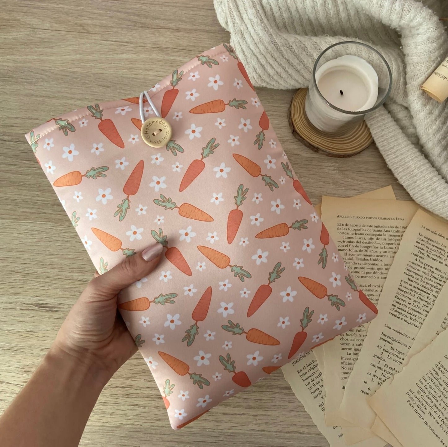 Funda literaria zanahorias