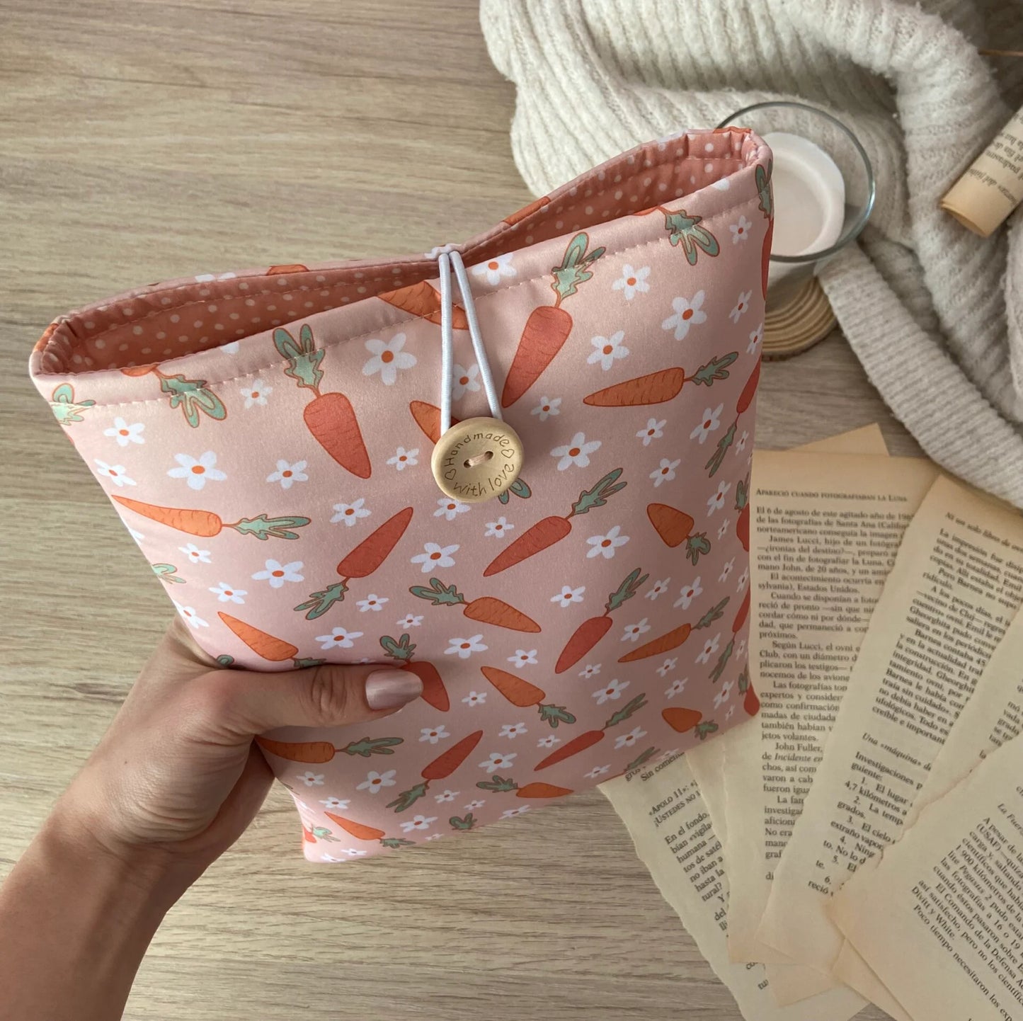 Funda literaria zanahorias