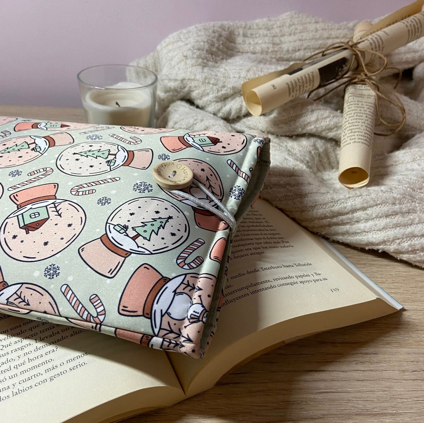 Funda literaria recuerdos navideños