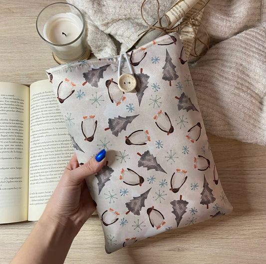 Funda literaria pingüinos