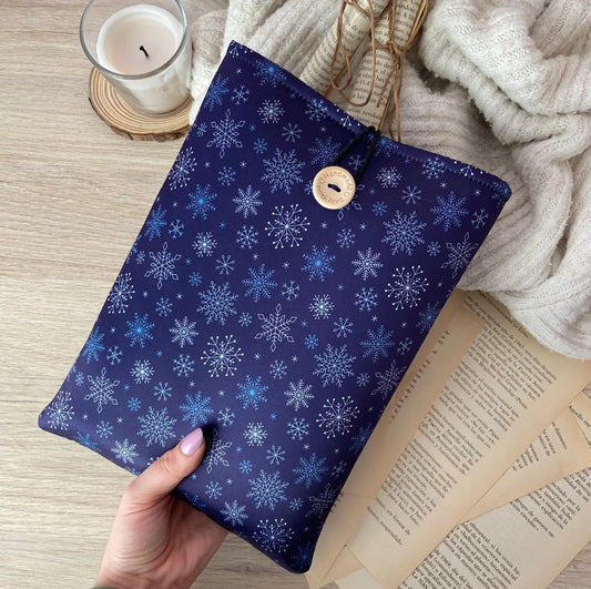 Funda literaria copos de nieve