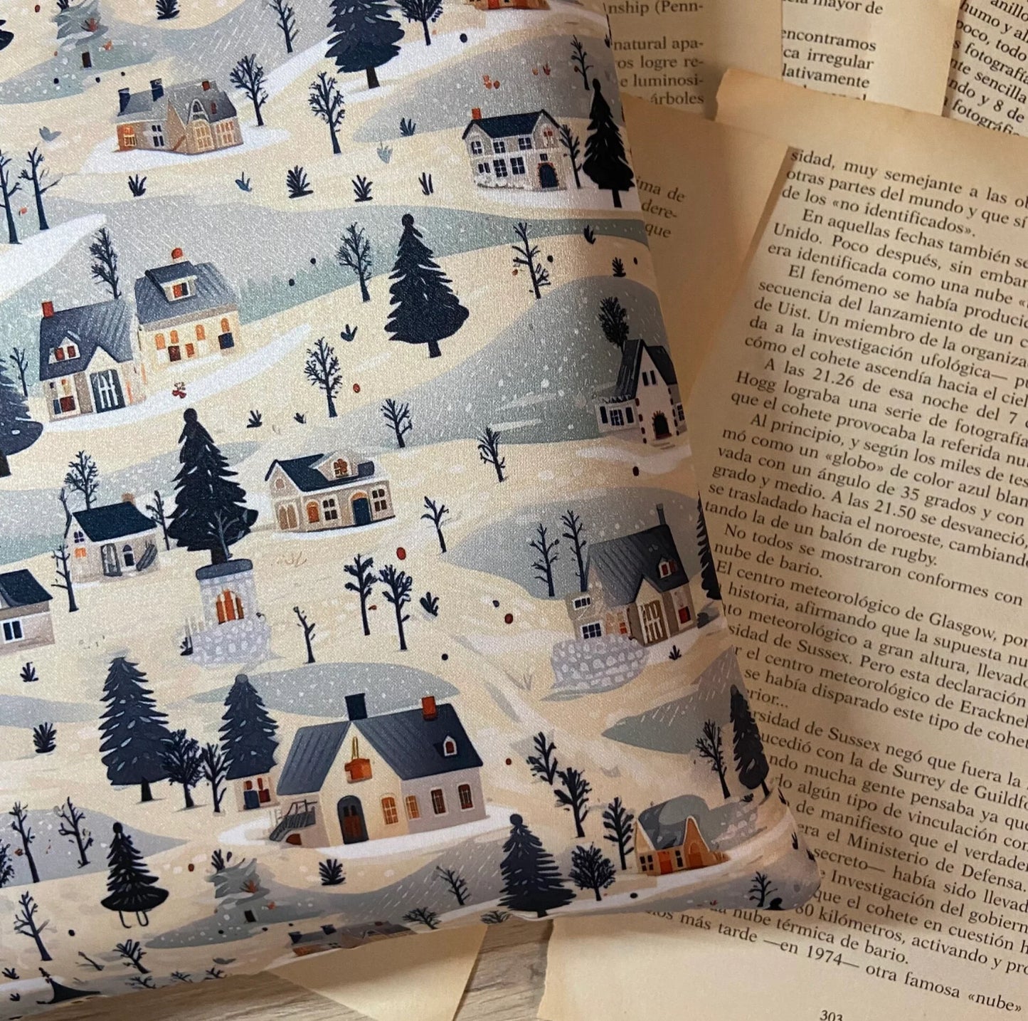 Funda literaria pueblo navideño