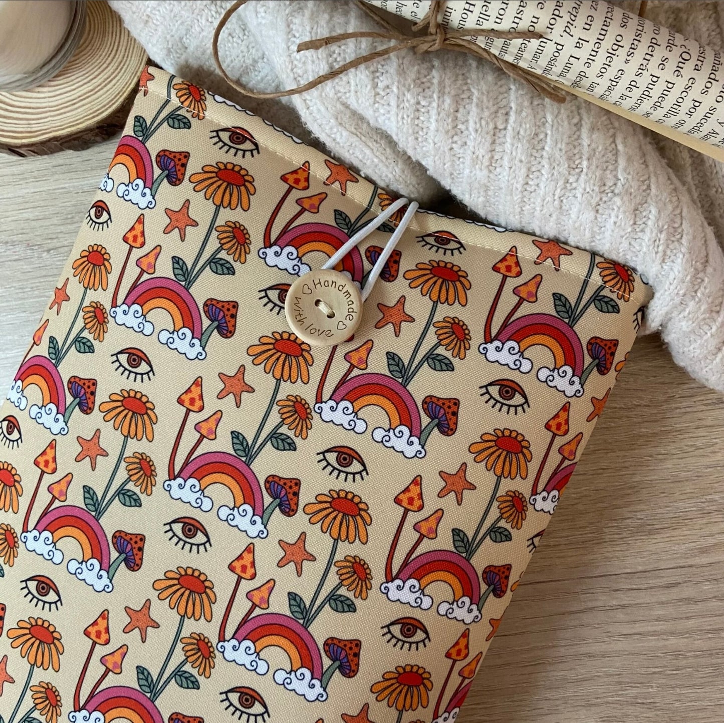 Funda literaria hippie