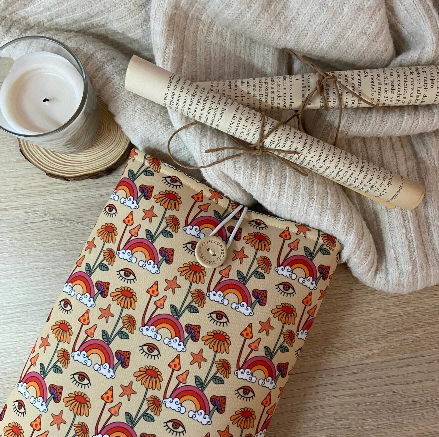 Funda literaria hippie