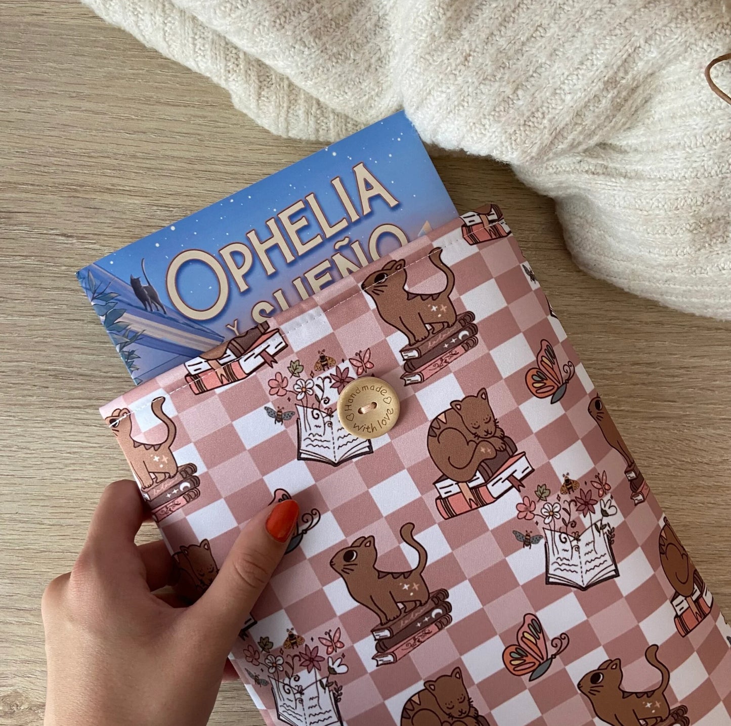 Funda literaria gatitos lectores