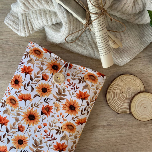 Funda literaria girasoles