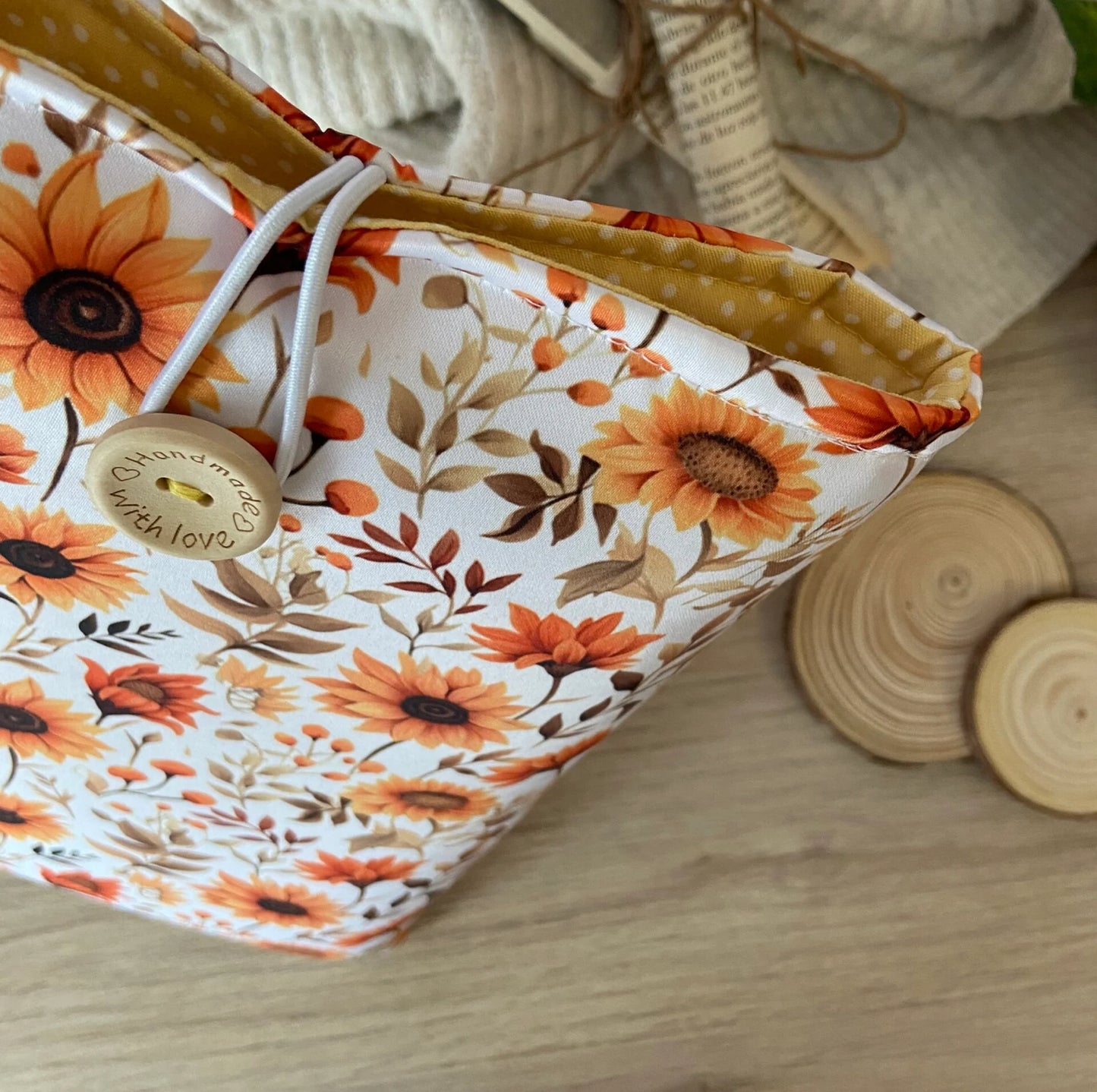 Funda literaria girasoles