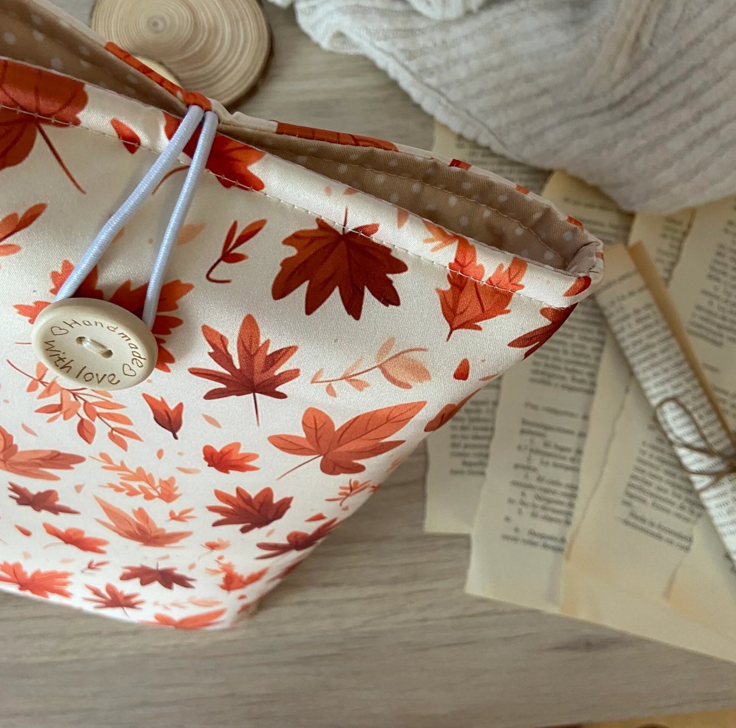 Funda literaria leaves