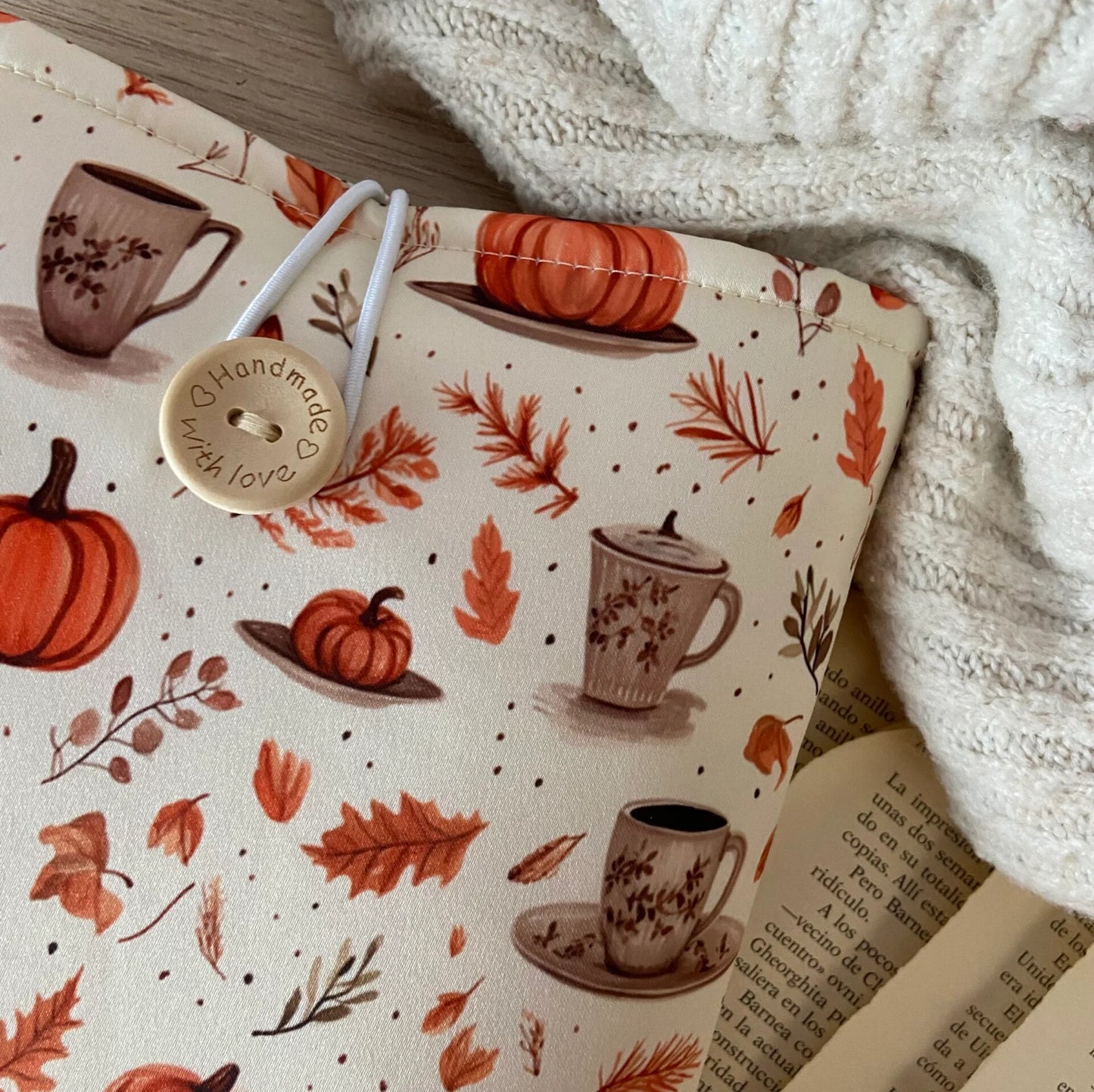 Funda literaria pumpkin time