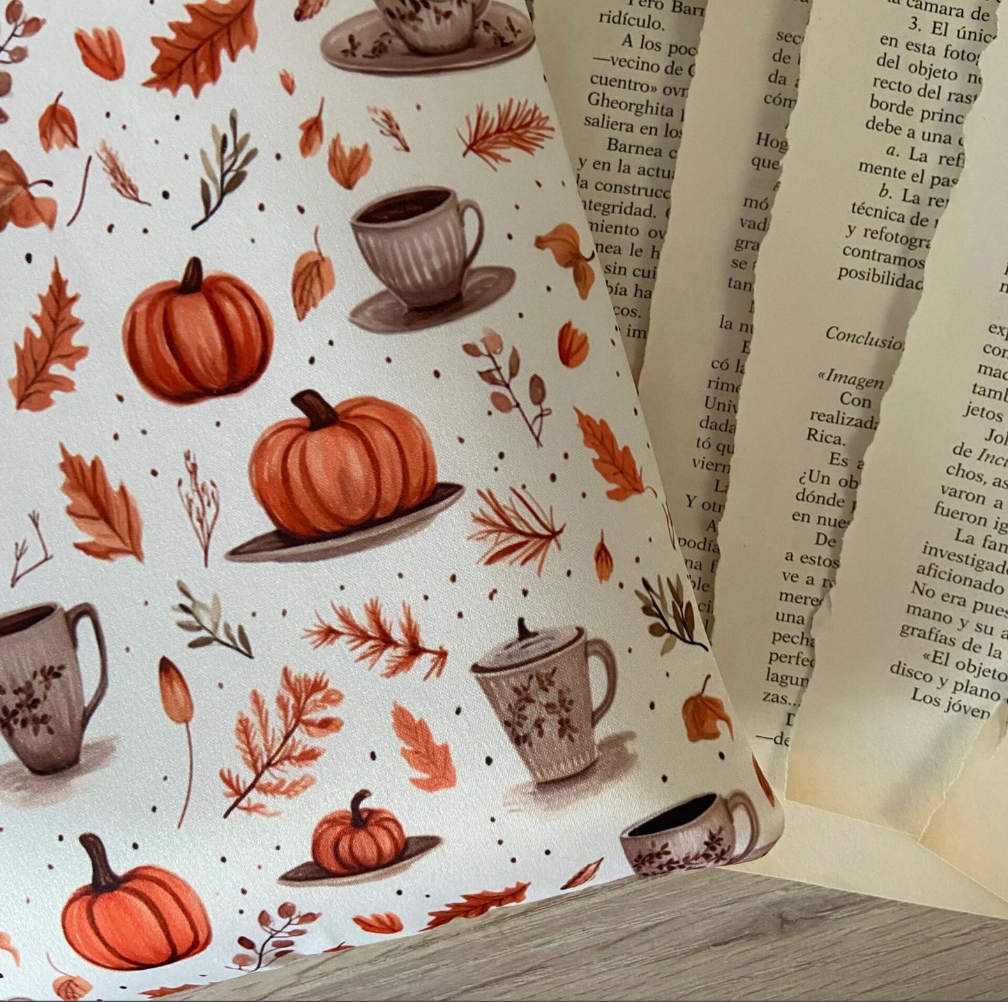 Funda literaria pumpkin time