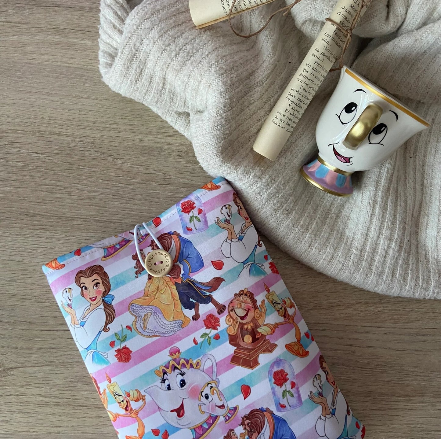 Funda literaria Bella y Bestia
