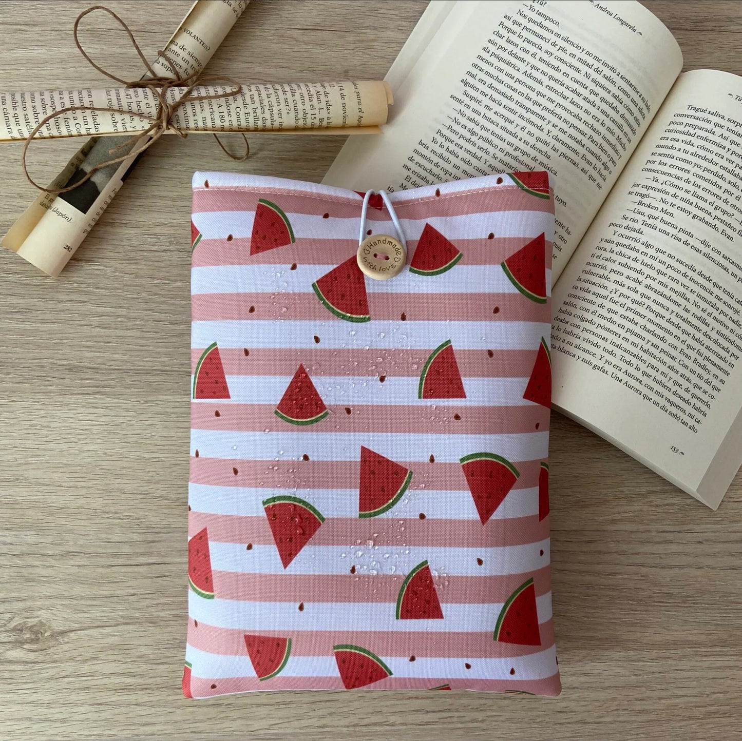 Funda literaria sandías impermeable